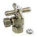 Kingston Brass CC43103X Quarter Turn Valves (1/2-Inch FIP X 3/8-Inch O.D. Compression), Antique Brass