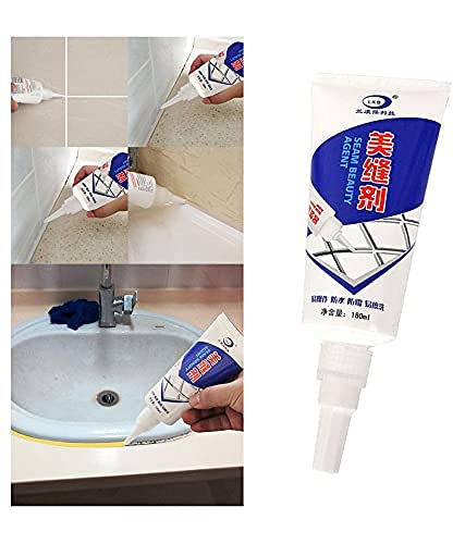 Water proof Tile Gap Filler Tube For Bathroom Kitchen Floor Wall, Silicone Tiles Gap Filler, Crack Repair & Joint Filler For Tile Lines, Gap Sealant, Gap Filler For Walls and Joints (180 ML) 4