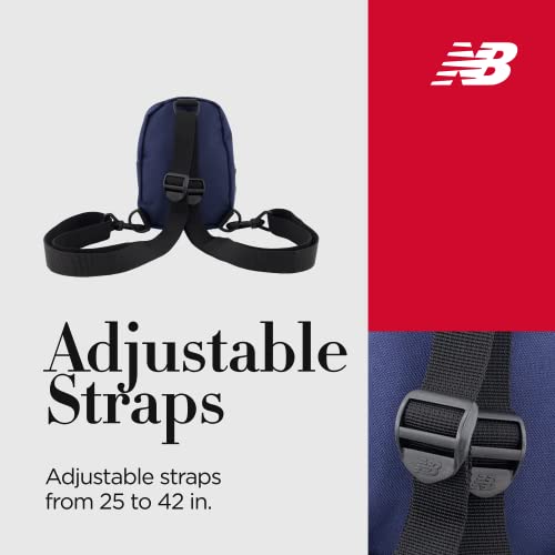 New Balance Mini Backpack, Micro Travel Shoulder Bag with Adjustable Straps for Men and Women, Blue, 7 Inch3
