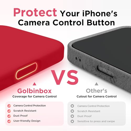 Image of GolbinBox Magnetic for iPhone 17 Case, Silicone Cover, Red