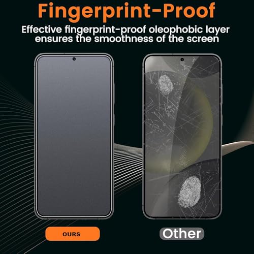 Image of MACLEN 100% Fingerprint Working AG Matte Tempered Glass For Samsung Galaxy S24 5G (Gamming Temper) Full HD Edge to Edge Coverage, 9H Hardness /Matte Glass