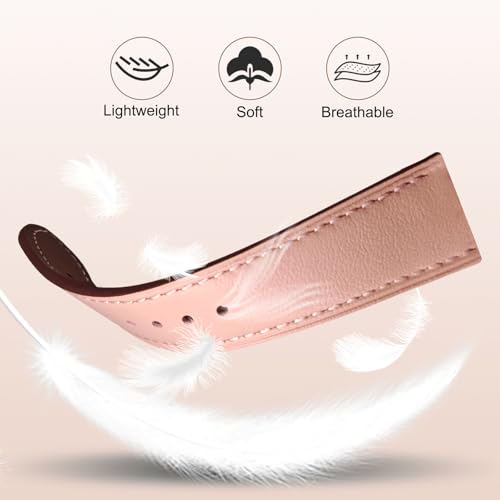 Italy Genuine Leather Watch Bands Compatible with Samsung Galaxy Watch 7 6 5 4 40mm 44mm, 5 Pro 45mm, 6 4 Classic Active 2, 20mm Quick Release Leather Watch Straps Replacement Band for Women Men