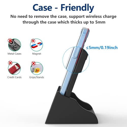Image of COO Wireless Charger 15W Max Fast Wireless Charging Stand, Wireless Phone Charger for iPhone 14 /13 /12 /11 /X /XS Max /XR /8, Samsung Galaxy S22 /S21 /S20 /S10 /S9 /S8 /Note 20 /10 /9 Wireless Charging Pad