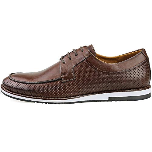 Sapato Casual Oxford Masculino Couro Cafe Tamanho:42;Cor:Marrom;Gênero:Masculino