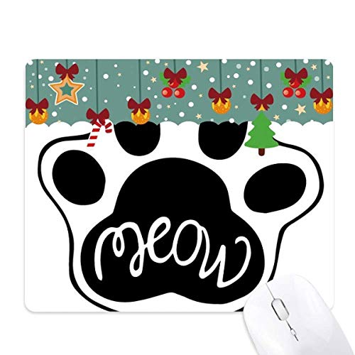 Tapis de souris patte de chat Meow antidérapant pour éviter les glissades