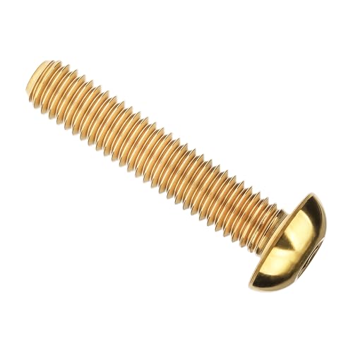 Image of Titanium Bolt M4x6 8 10 12 15 20mm Hex Head Screws for Bicycle Pack of 4 (Gold, M4x20mm)
