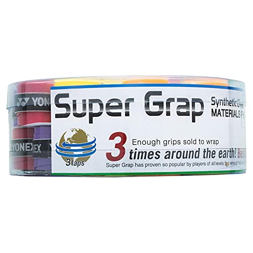 YONEX Super GRAP seau de 36 surgrips de tennis blancs
