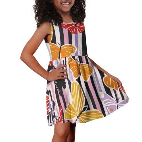 Cute Animal Dress for Girls Sleeveless Loose Fit Summer Dresses with Pockets Swing Sundress4