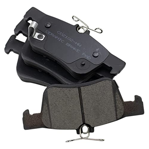 Image of TRQ Rear Brake Pad and Rotor Set Ceramic Compatible with 2018-2020 Honda Accord