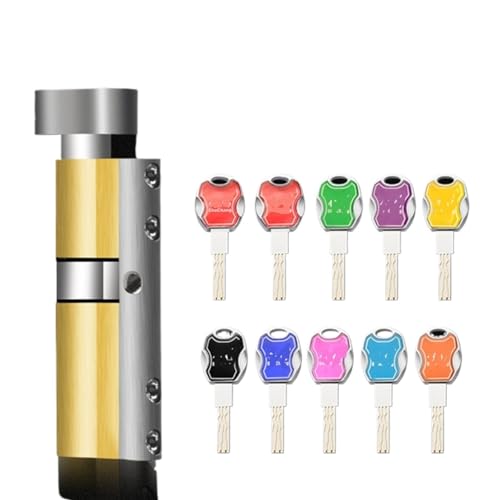 Bombin Cerradura Seguridad,Cilindro Cerradura Segu Cerradura de puerta Cilindro latón Individual Abra Anti PY ACERO DE INOXIDABLE CILINDRO LAS TECLAS(90(37.5knob 52.5))