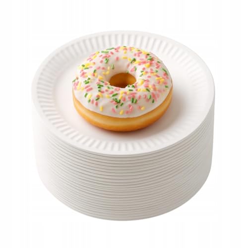 Piatti di carta 15 cm, 100 pezzi, piatti usa e