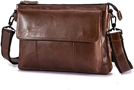 Genuine Leather Laptop Bag for Men Business Briefcase Messenger Shoulder Bag Crossbody Work Office Handbag Vintage