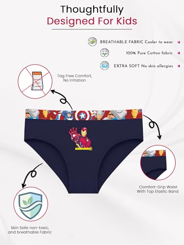 Image of BODYCARE Boy's Cotton Printed Brief Pack of 4 Print Suitable for All Day Wear with Ultrasoft and Durable Waistband for Rash Free Experience (Color & Print May Vary)