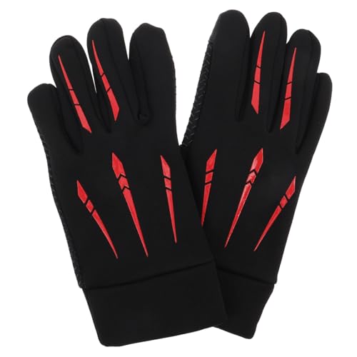 STOBAZA Sports Winter Cycling Gloves Touchscreen Compatible Windproof Wrist Strap for Running Biking and Workout Reflective Elements for Enhanced Visibility