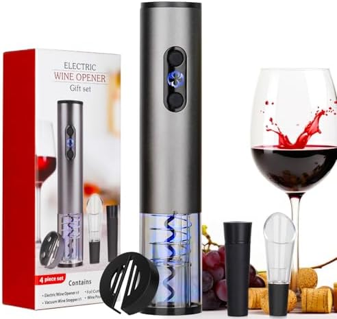 Electric Wine Opener Set, Rechargeable Automatic Wine Corkscrew B...