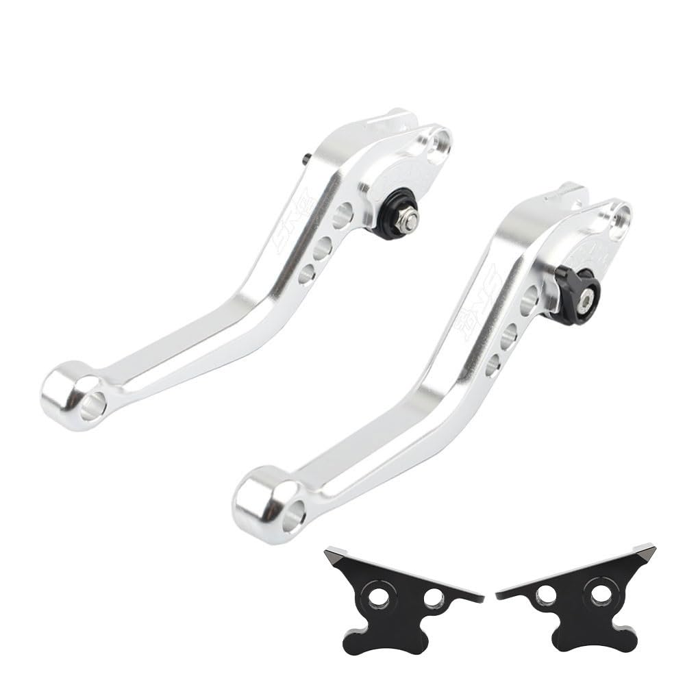 Beqlxta A-Silver Brake Clutch Adjustable Lever​ For Sr Gt125 2021-2023 Motorcycle Accessories Parts Handle Set For Gt 125 2022 2023 2021 Short Brake Clutch Levers(A-Silver)