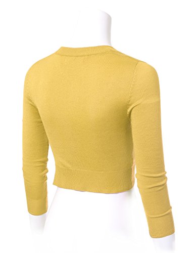 Image of Allsense Women's Cropped Bolero Shrug Cardigan | 3 /4 Sleeve, Button Down, Lightweight Knit Sweater