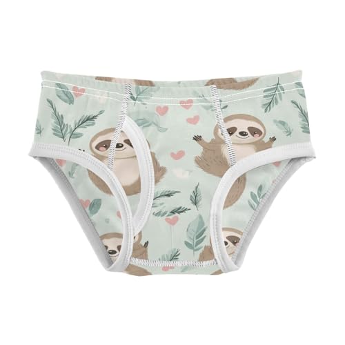 Wusikd Cute Sloths Boys' Underwear Cotton Pink Hearts Boys Briefs Soft Toddler Underwear 2T