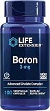 Life Extension Boron (Bor), 3mg, mit Vitamin B2, 100 vegane Kapseln, Laborgeprüft, Glutenfrei, Vegetarisch, Sojafrei, Ohne Gentechnik