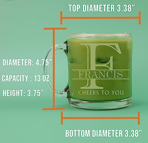 Vaso de vidrio personalizado para café 12 oz miniatura 5