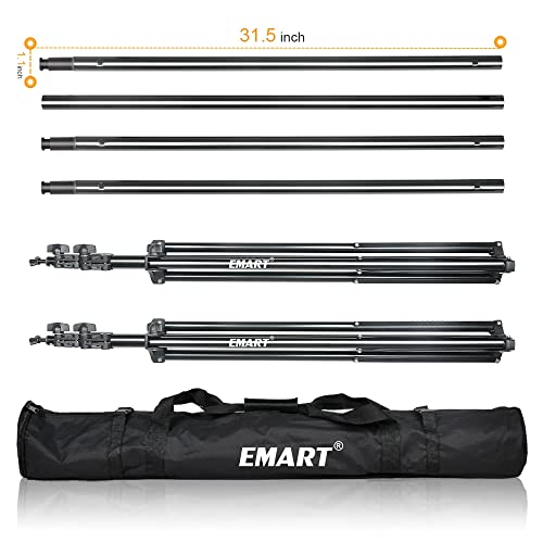 Emart Photo Video Studio 9.2 X 10Ft Heavy Duty Background Stand Backdrop Support System Kit With Carry Bag For Photography #TOP6