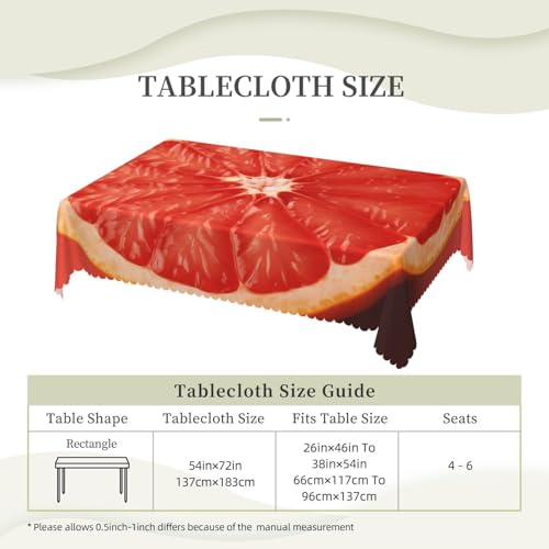 Nappe de table pamplemousse imperméable idéale pour fêtes et cuisine - 3