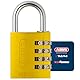 ABUS Zahlenschloss 145/40 Gelb - Kofferschloss, Spindschloss u. v. m. - Aluminium-Vorhängeschloss - individuell einstellbarer Zahlencode - ABUS-Sicherheitslevel 4