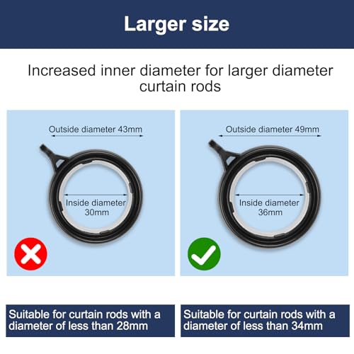 40 Pack Curtain Rings and Hooks - Image 4