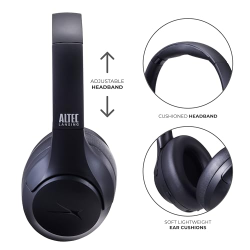 Image of Altec Lansing ComfortQ 2.0 Over Ear Bluetooth Headphones, Wireless Noise Cancelling Headphones with 50-Hour Battery, Foldable Design, Voice Assistant, Quick Charge, Bluetooth 5.3