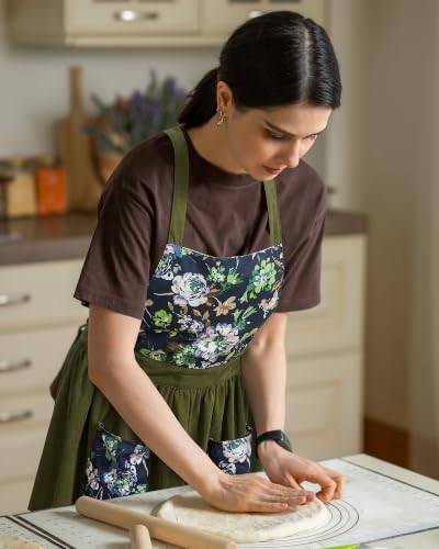 Image of Syntus Chef Apron for Men Women with Pockets, Thick Grilling BBQ Apron