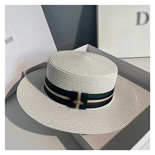 Chapeau de plage homme femme soleil chapeau plat blanc noir d'été