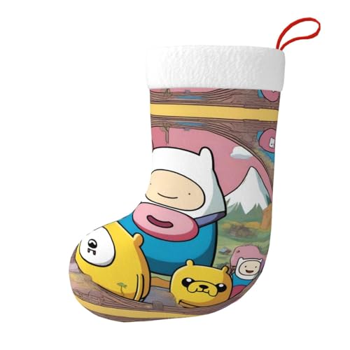 XZDAL Plüsch-Abenteuerplan, Weihnachtsstrumpf, dekorative Hängetasche für Weihnachtsbaum, Kamin, Dekoration