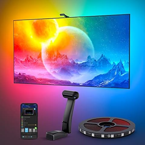 Govee Envisual TV Backlight T2 with Dual Cameras, 16.4ft RGBIC Wi-Fi LED Backlights for 75-85 inch TVs, Double Light Beads, for Christmas Decorations, Smart App Control, Music Sync Cover