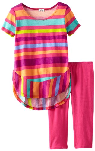 Image of Splendid Littles Girls 2-6X Carnival Stripe Short Sleeve Set