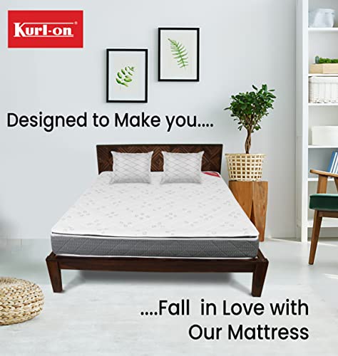 Image of Kurl-On Mattress | Mattress King Bed, Bonnell Spring Mattress, 6-Inch Bed Mattress, Mattress King Size, Spring Mattress (78x72x6 Inches, Medium Soft)-Plush TOP