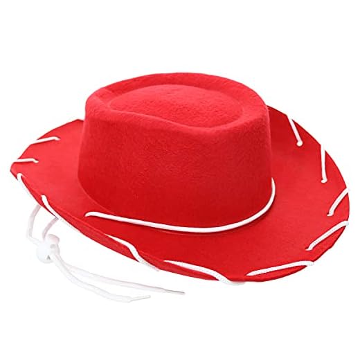 GiftExpress Felt Cowboy Hat, Western Cowgirl Hat Dressup Play Costume, Country Style, Rodeo Style Costume Hat - CHILD SIZE (Red)
