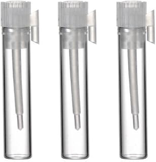 Grand Parfums 1ml Glass Perfume Sample Vials for Essential Oil Bottles (Vials/Caps) (25 Vials) Made in USA