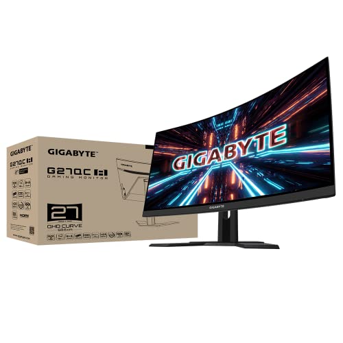 GIGABYTE G27QC A 27 inch Curved VA 1500R FHD (2560 x 1440) 165 Hz Adaptive Sync Gaming Monitor