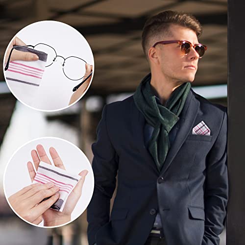 Aomig Men's Handkerchiefs, 12 Pack Cotton Gents Hankies Set, Mens Premium Handkerchiefs Assorted Pocket Square Hankies For Men And Women, Classic Hankie For Grooms, Weddings, Prom, Celebration, Party #TOP7