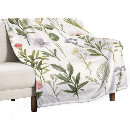 Couvertures douces et chaudes légères et confortables avec fleurs