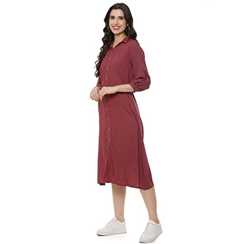 Image of Rangriti Fuchsia Liva Straight Dress for Women