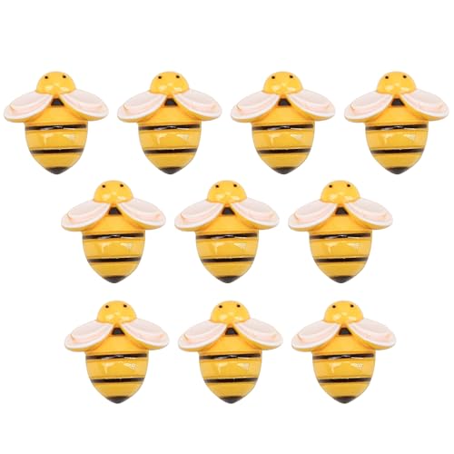 Set 10 Imán Abeja Decorativo 0.8 pulg Resina Para Nevera
