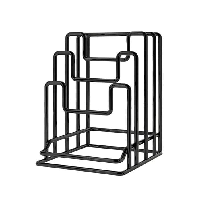 Image of Dish Rack Organizer - 5 Compartment Countertop Dish Drying Rack for Kitchen, Iron Dish Drainer Rack, Space-Saving Black Dish Rack (9 x 6 x 9 Inches) (Medium)