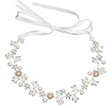 Anzahl: 1 St. Farbe nach Wahl Damen Haarschmuck Haarband Haarreif Haarbänder Haardeko Perlen Blätter Blatt Hochzeit Braut gold silber Edelschmuck Schmuck Accessoires (gold royal)