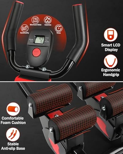 GIKPAL Ab Machine, Adjustable Trainer for Home Gym, Ab Crunch Exercise Equipment for Beginner