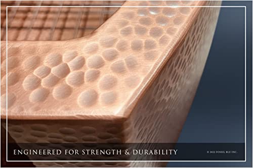 Fsw1107 Lux 33-Inch Heavy 12-Gauge Medium Patina Copper Farmhouse Sink, Includes Accs, Curved Front #TOP3