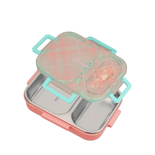 Image of Trueware Cool Touch 304 Stainless Steel PU Insulated Lunch Box with Two Compartment BPA Free, Food Grade Ideal for School, Picnic, Office & Outdoor - 540ml