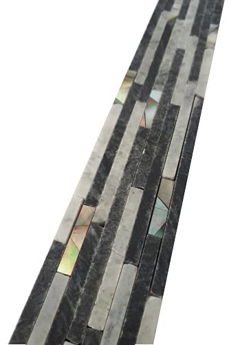 B509 - Cenefa de mármol (30 x 4 cm), color gris Cover