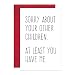 Ogeby Funny Fathers Day Card Gifts from Daughter Son, Sarcastic Father’s Day Card Gift for Dad, Sorry About Your Other Children