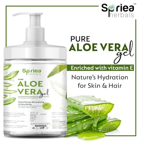 Image of pure aloe vera gel |for skin hair | hydrating moisturizing | cooling anti-inflammatory | aloe vera gel 1ltr
